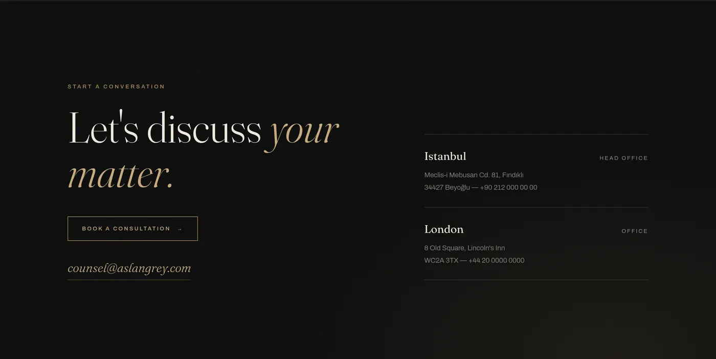 İletişim — İstanbul + Londra ofisleri