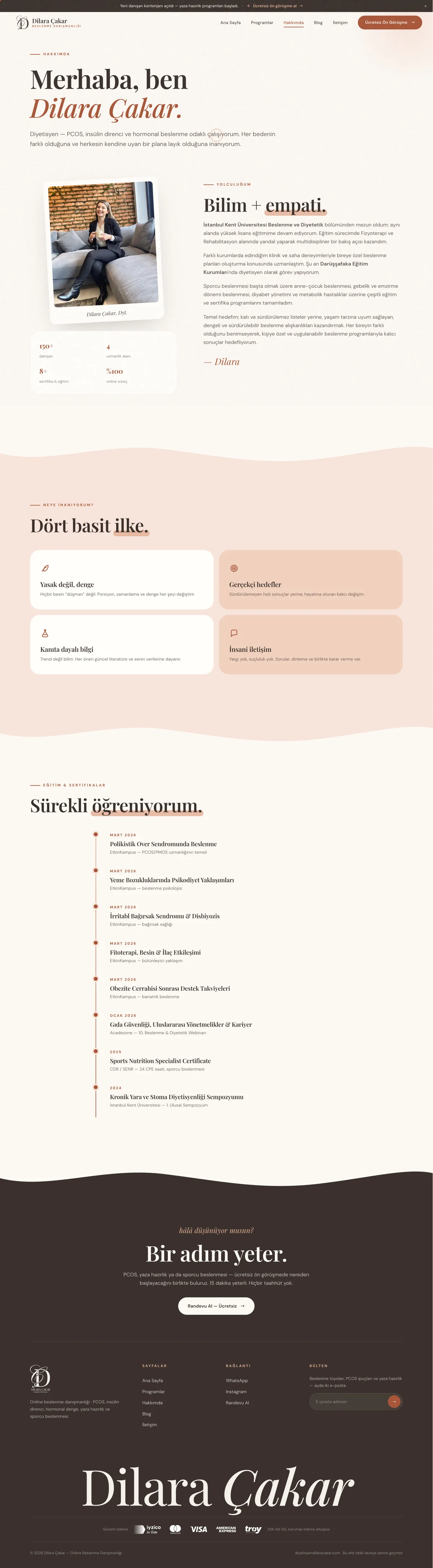 About — Dilara's story and expertise